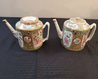 Antique Rose Medallion tea pots