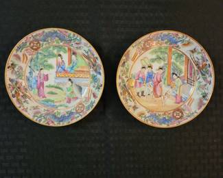 Antique Famille Rose plates 