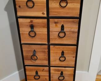 Wood iron sm drawers