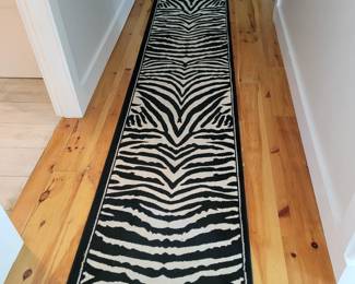 Runner rug zebra pattern