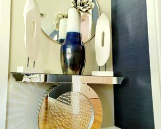 Fabulous Hollywood Regency Mirrored Console Table , wall mirror, decorative