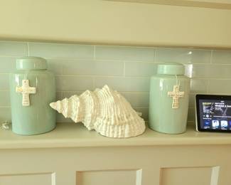 Decorative shells and jars