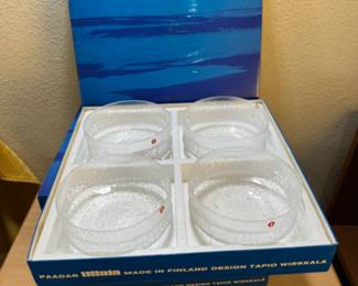 Iittala Finland Glass Paadar MCM glassware new in boxes 