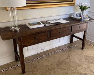 Antique wood sideboard or table