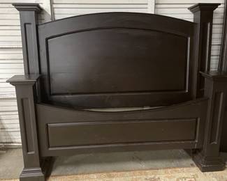 heavy wood queen bed