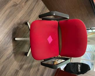 red desk chair