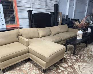 ROWE SOFA CHAISE SIDE CHAIR TAN 89 LONG
