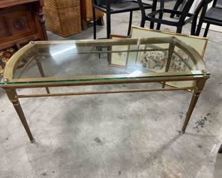 vintage glass coffee table