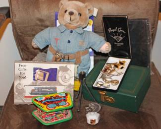 NOS Novelties, Stuffed Bear, Small Tripod, Custom Mens Rings Cuff Links