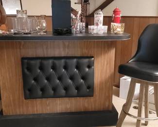 MCM Bar and Bar Stools