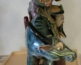 Chinese Roof Tile Warrior and Bull