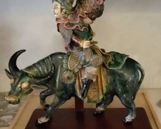 Warrior and Bull Roof Tile