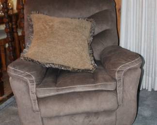 Recliner and Throw Pillow