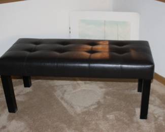 Black Tufted Bench