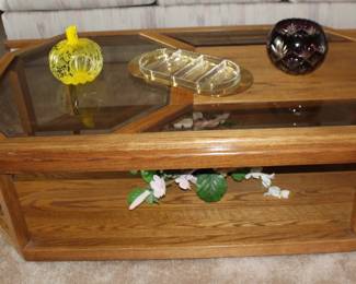 Art Glass, Brass Serving Dish, Rosebowl, Coffee Table