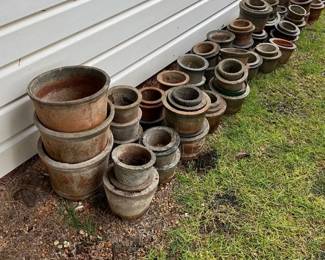 PPE196- Assorted Concrete Planter Pots