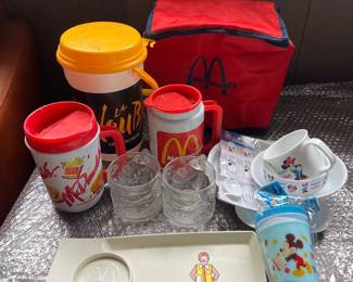 PPE146- Assorted Vintage Mc Donald Drink & Serveware 