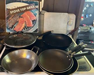 PPE004 Frying Pans, Stove Top Grill & More!