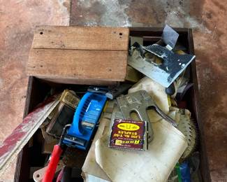 PPE209- Wooden Box Of Assorted Hand Tools 