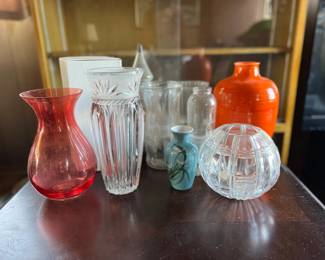 PPE058- Assorted Crystal & Glass Vases