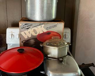 PPE044 Electric Wok & Skillet, Stock Pot & Guardian Service Pot 