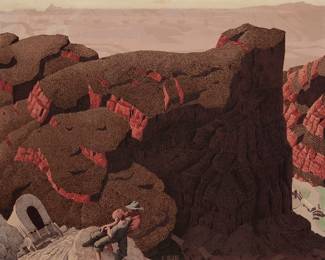 304
Conrad Buff
1886-1975
"Westward"
Oil screenprint in colors on board
Signed in the lower edge, at center: C Buff; titled by repute
23.5" H x 29.5" W
Estimate: $800 - $1,200