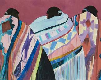 27
20th Century American School
Three figures, 1990
Oil on canvas
Partially indistinctly signed, dated and inscribed lower left
24" H x 36" W
Estimate: $800 - $1,200