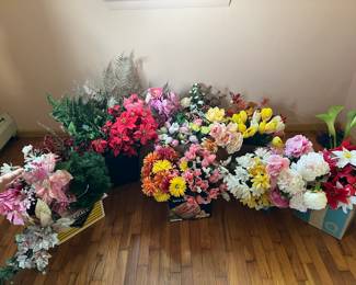 Beautiful silk and artificial flowers