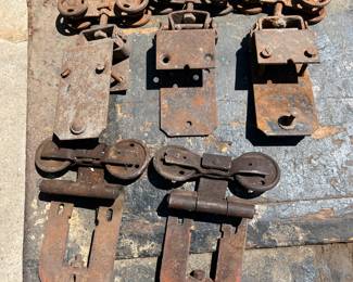 Vintage barn door rollers