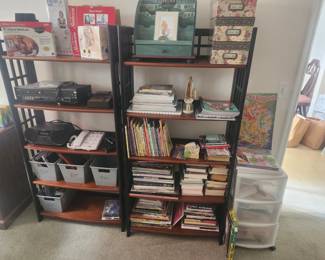 Bookshelves, Books, Craft Items, Electronics