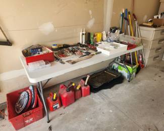 Tools, Gas Cans, Shoe Trays