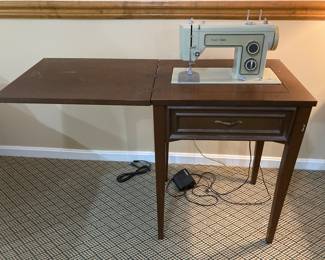 Vintage Sears Sewing Machine w/ Cabinet 