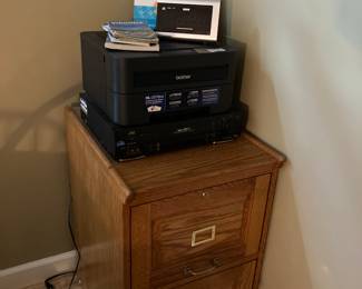 VHS, Copier, Oak File Cabinet 