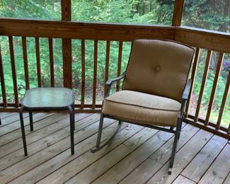 Outdoor Rocker & side table