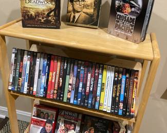 VCR tapes, DVD’s , Media Rack