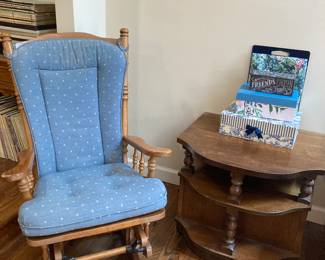 Vintage Rocker & end table 