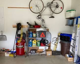 Garage Items , Air compressor, ladders & more ! 