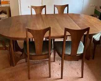  01 Broyhill Brasilia Mid Century Modern Dining Set with 6 Chairs