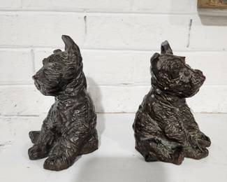 pair heavy metal Scottie bookends