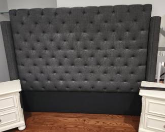 King sized padded headboard, with wall mounting bracket
