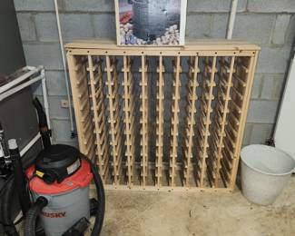 wine rack, holds 110 bottles
