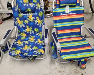 pair Tommy Bahama beach chairs