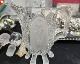 Gillinder Log Feet Creamer, circa 1875