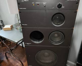 pair of Wharfedale Mach5 speakers