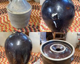Whiskey Jugs and Butter Churns Salt Pottery, Glazed, Dipped and more