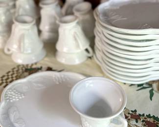 vintage milk glass dinner ware!