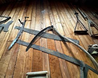 Antique Primitive Tools  Sickles, Saws and more