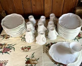 vintage milk glass dinner ware!