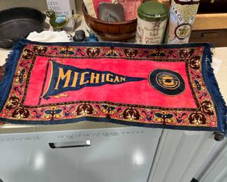 Antique Fatima cigarettes University of Michigan advertising banner