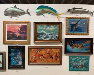 Lots of Fish Mounts Taxidermy